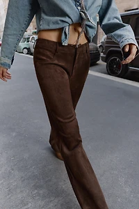 FAUX SUEDE PANTS