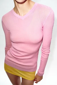 PULL EN MAILLE CANNELÉ