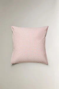 KIDS' COTTON GINGHAM PILLOWCASE
