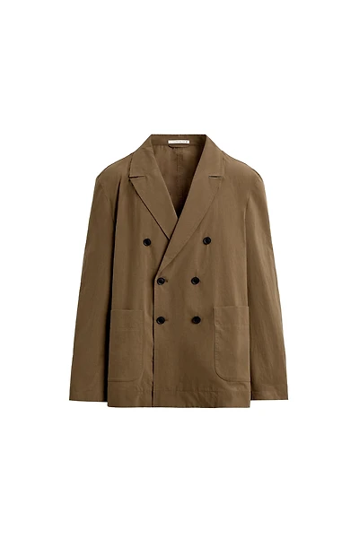 RELAXED FIT DOUBLE BREASTED SUIT JACKET
