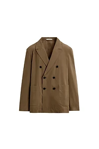 RELAXED FIT DOUBLE BREASTED SUIT JACKET