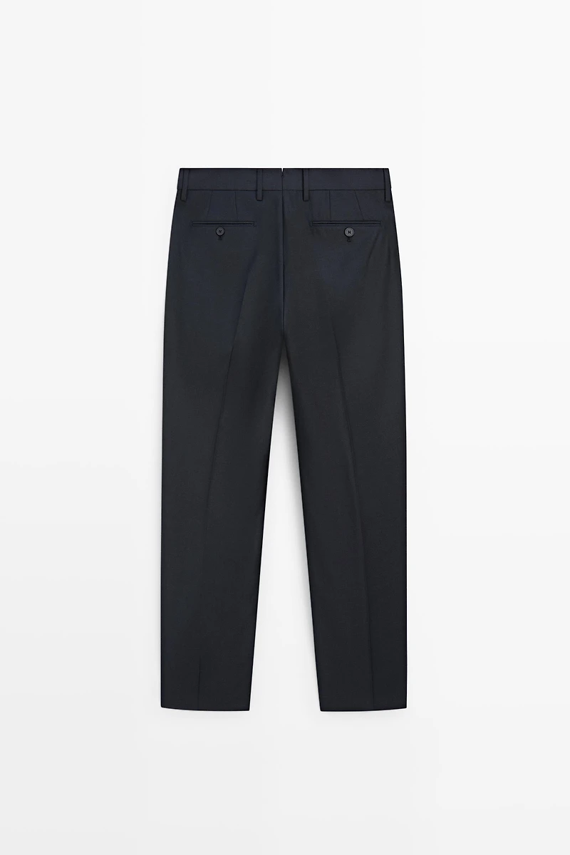 100% wool suit trousers