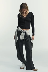 LACE COMBINATION JACKET TOP