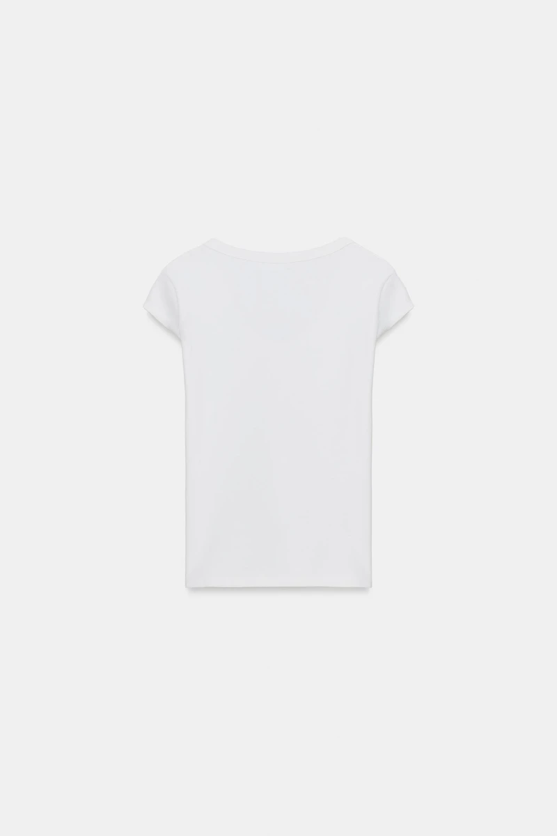 T-SHIRT COL PLONGEANT