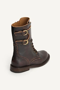 BOTTINES EN CUIR À LACETS ÉDITION LIMITÉE