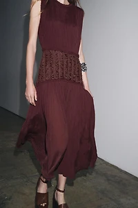 ZW COLLECTION EMBROIDERED WAIST DRESS