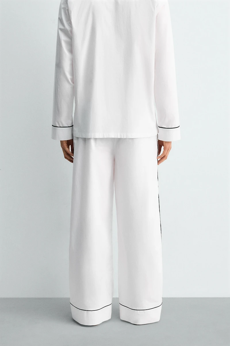 LIMITED EDITION PAJAMA SET WITH CONTRAST PIPING