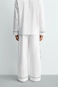 LIMITED EDITION PAJAMA SET WITH CONTRAST PIPING