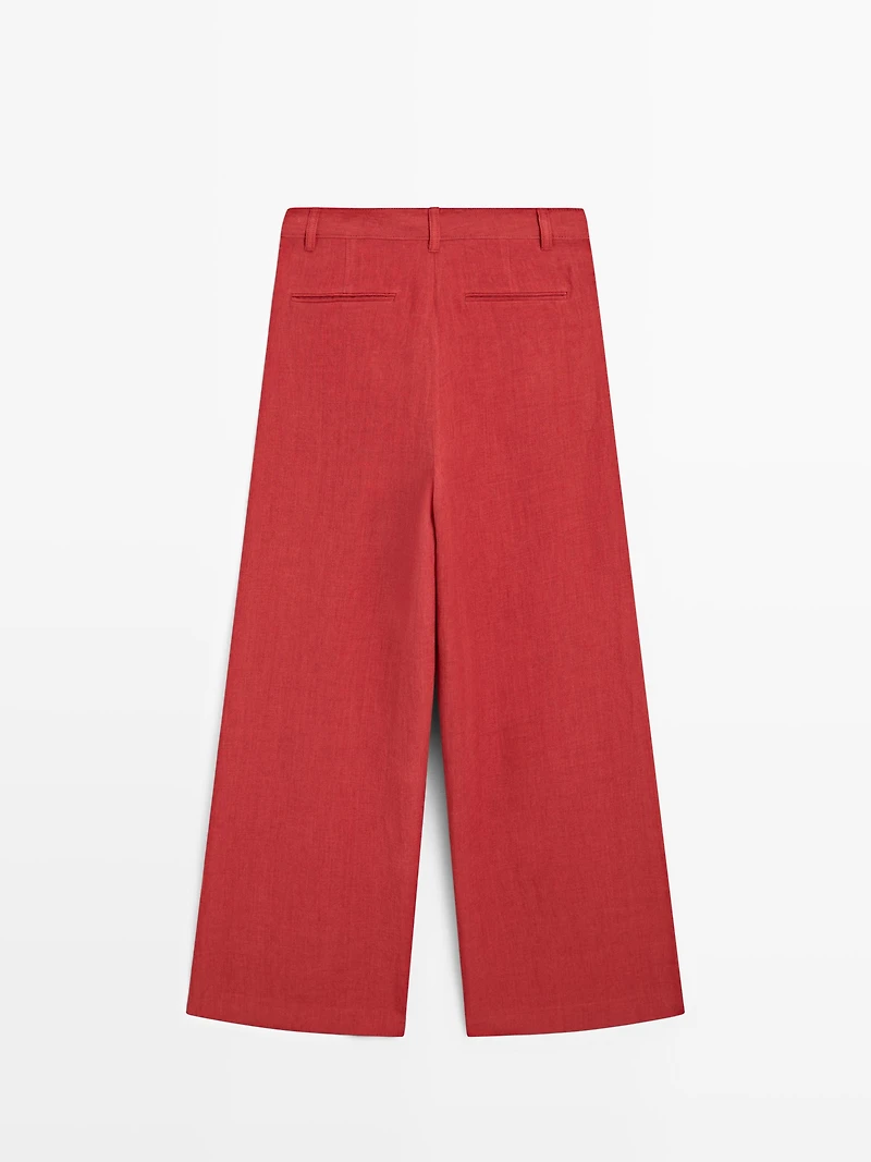 Loose fit linen trousers