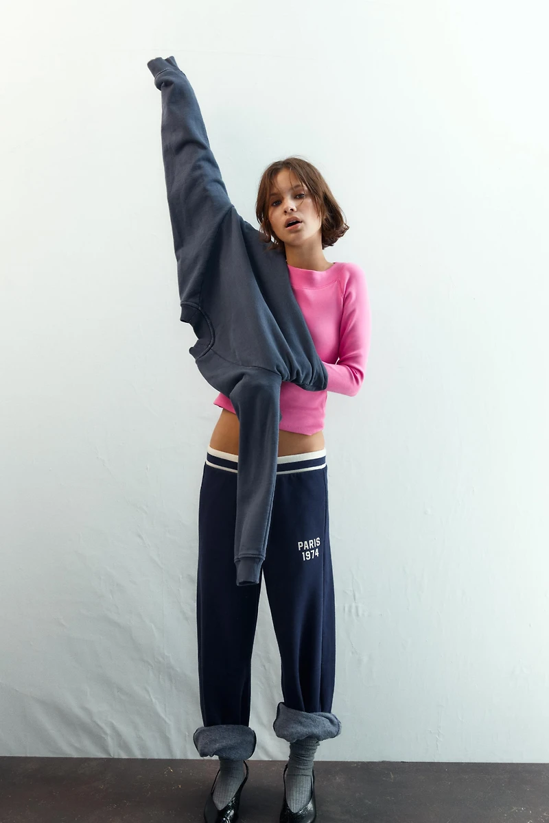 RIBBED BOAT NECK T-SHIRT