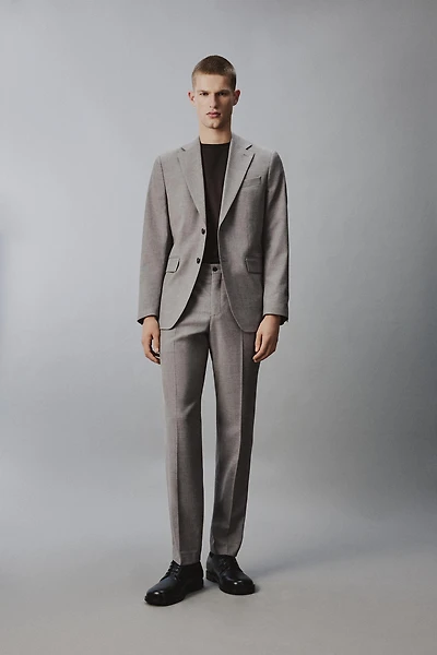 REGULAR FIT TEXTURED SUIT JACKET