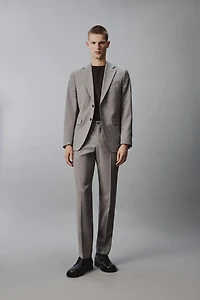 REGULAR FIT TEXTURED SUIT JACKET