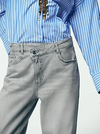 Z.09 STRAIGHT ANKLE HIGH WAIST CROSSOVER JEANS