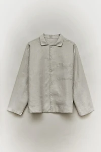 CHEMISE LIN POCHE