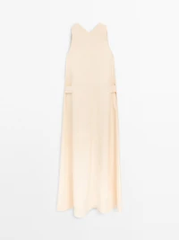 Long flowing V-neck dress