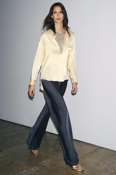 PANTALON ÉVASÉ SATINÉ ZW COLLECTION