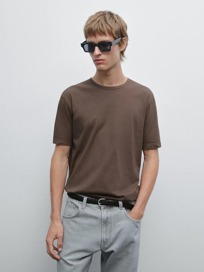 T-shirt manches courtes effet usé