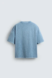 WASHED SLUB TEXTURED T-SHIRT