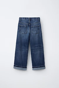 LOOSE FIT SELVEDGE CUFFED JEANS