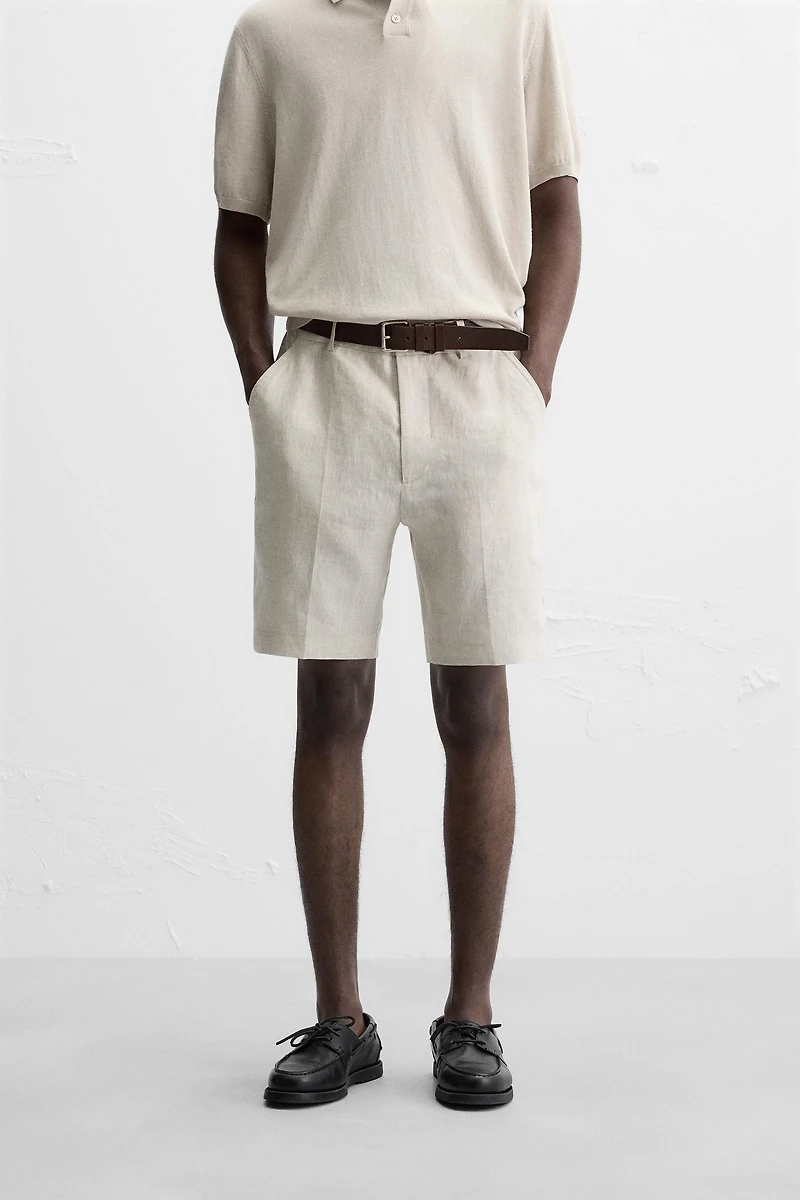 100% LINEN SHORTS