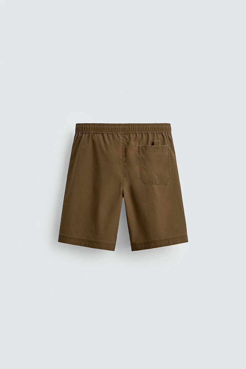 MAILLOT DE BAIN LONG À RAYURES DÉLAVÉES