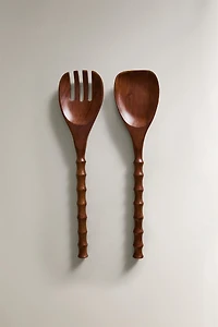 ENSEMBLE COUVERTS À SALADE EN BOIS (LOT DE 2)