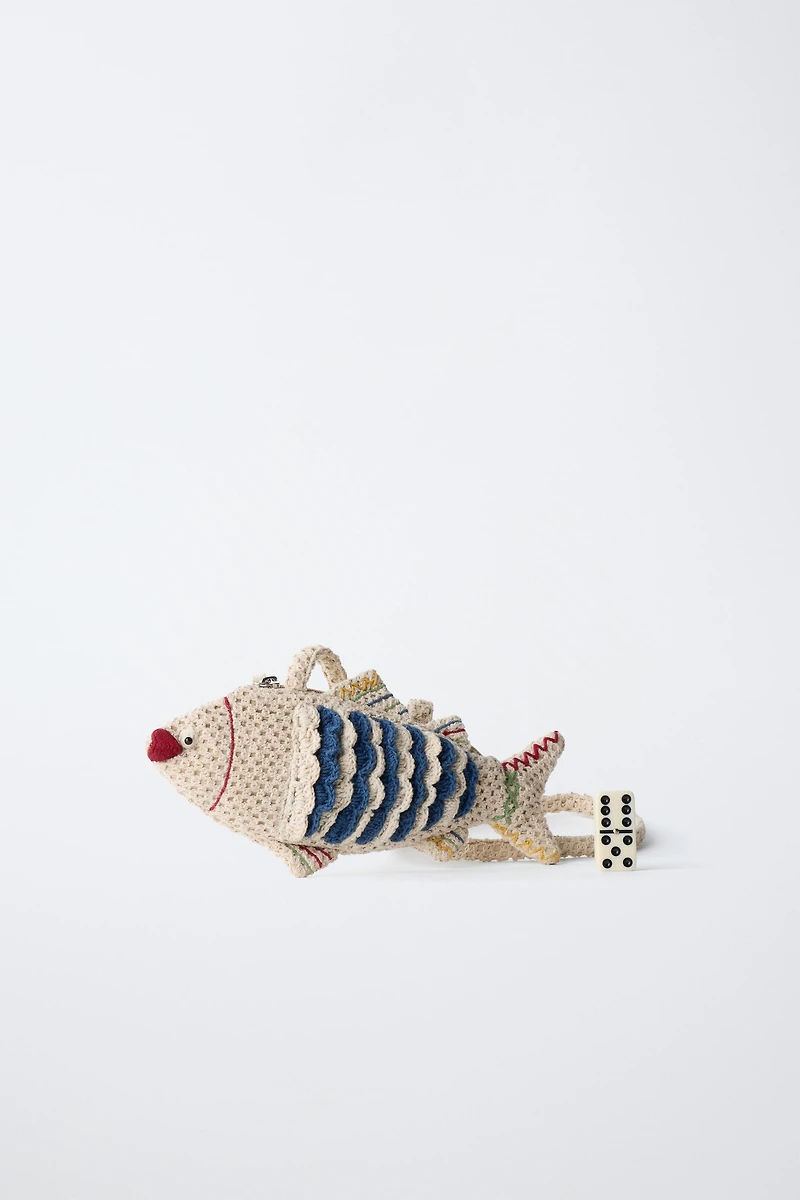 SAC BANDOULIÈRE POISSON EN CROCHET