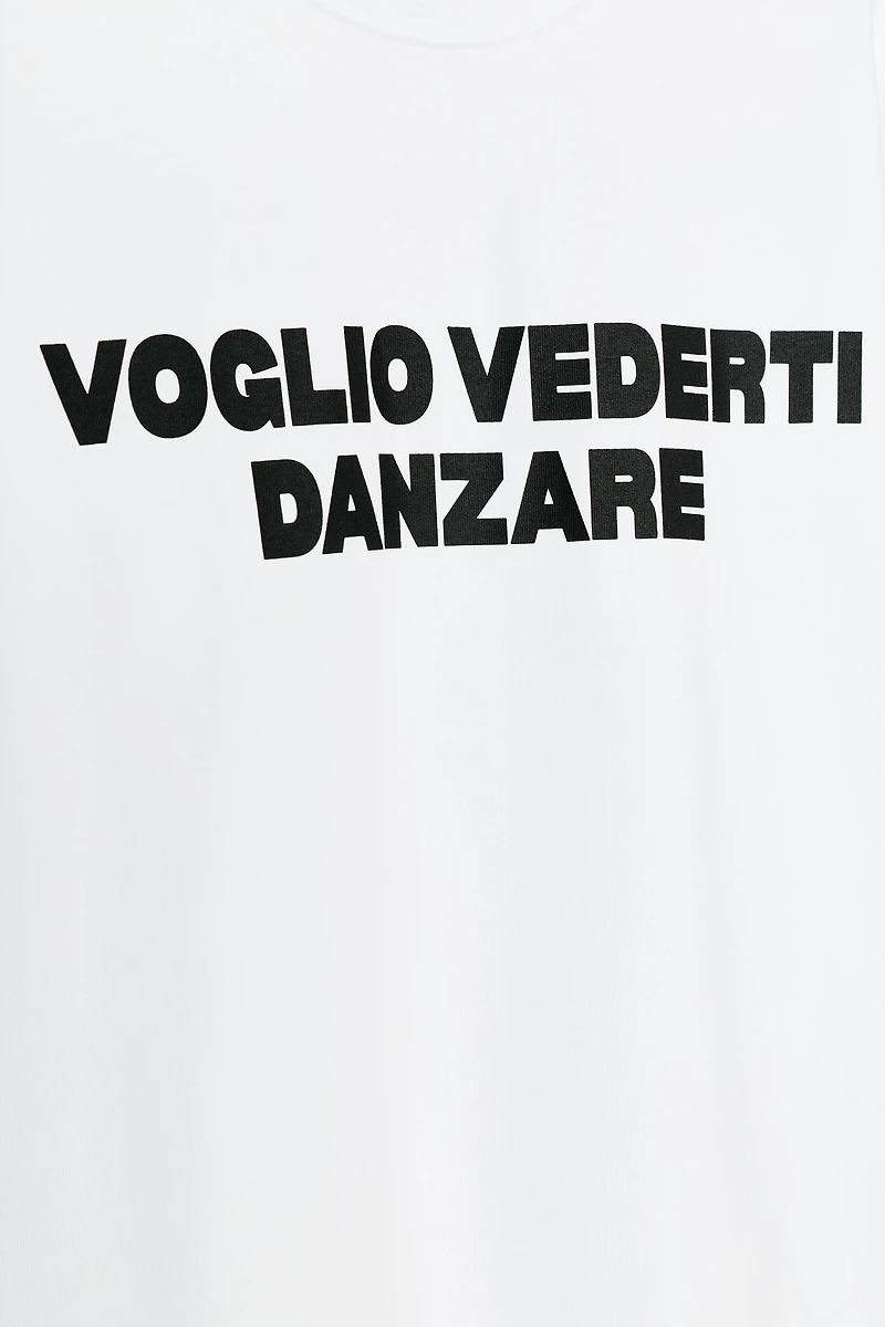T-SHIRT AVEC INSCRIPTION SUR LE DEVANT