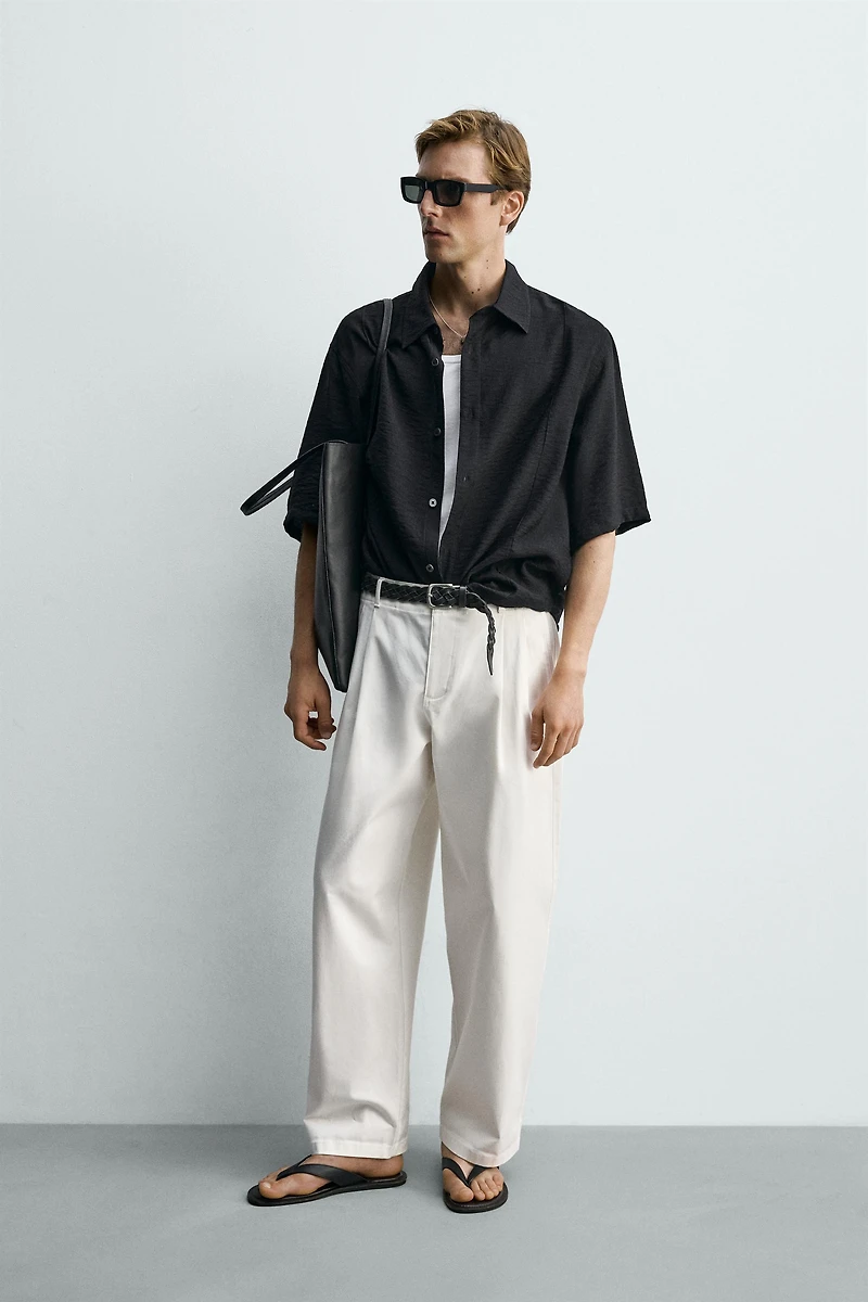 FLOWY TEXTURED SHIRT