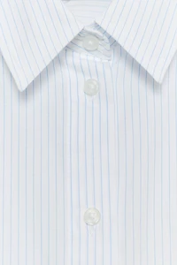 CHEMISE COURTE EN POPELINE À RAYURES