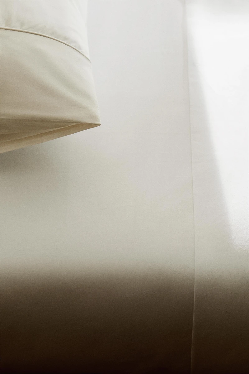 PERCALE COTTON FITTED SHEET | 11.8" THICK ( THREAD COUNT