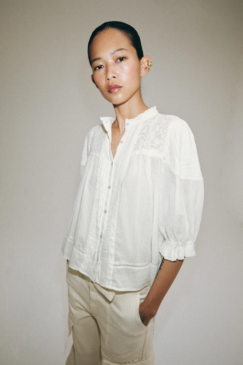 CHEMISE ROMANTIQUE EN COTON ZW COLLECTION