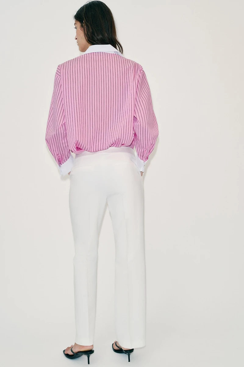 STRIPED POPLIN SHIRT