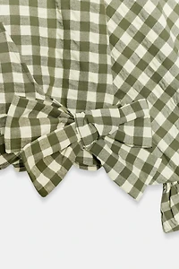 GINGHAM TIE JACKET