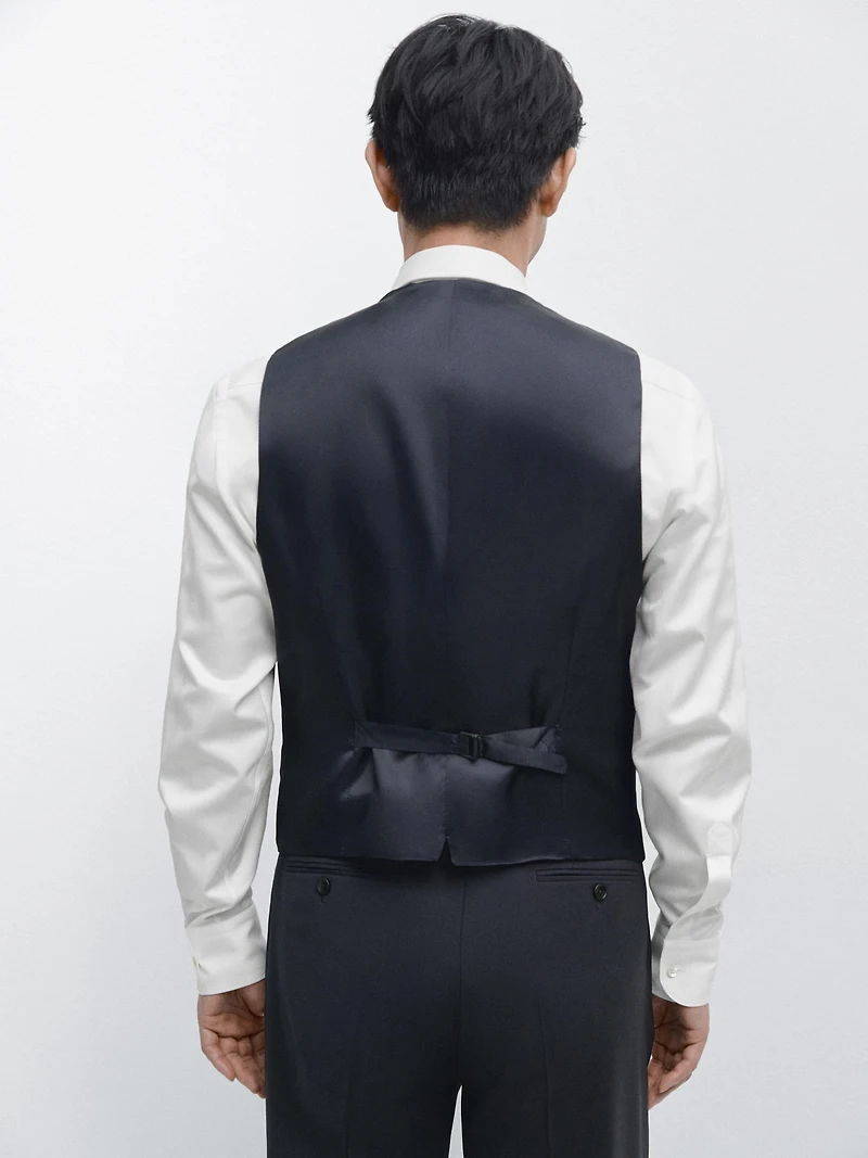 Cool wool suit waistcoat