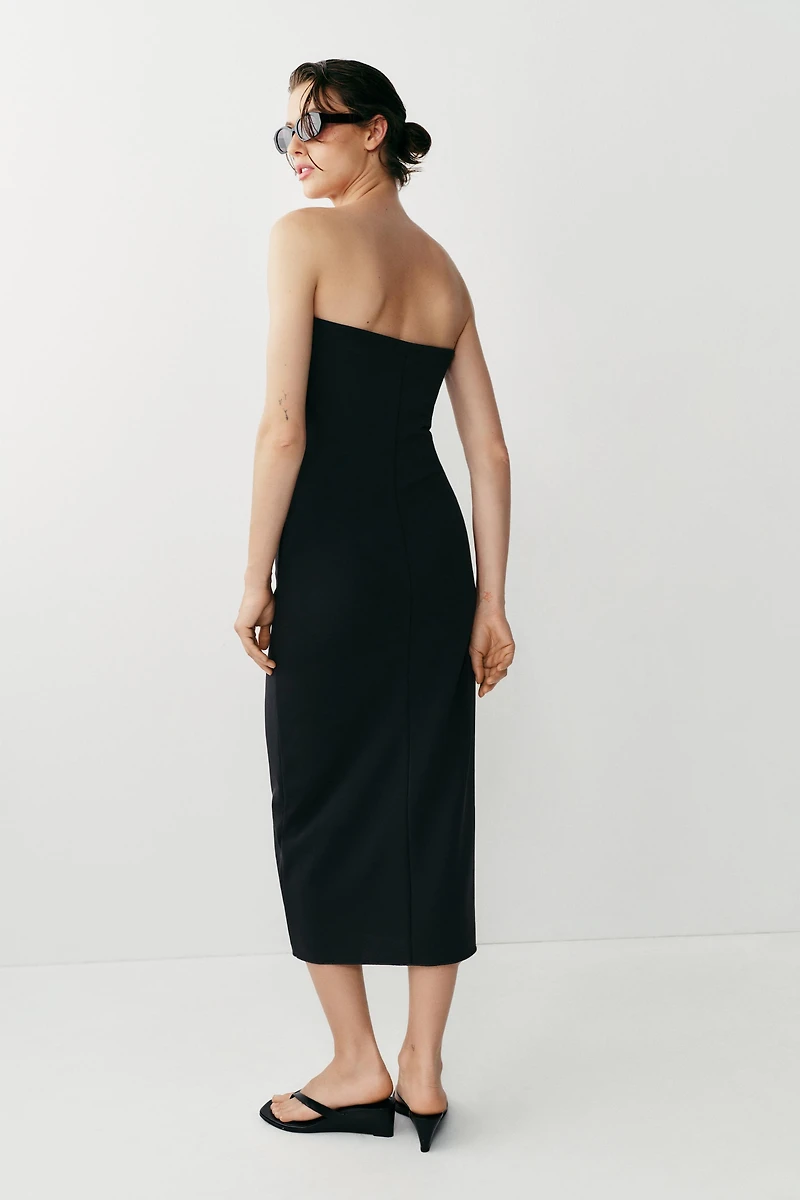 STRETCH DRESS WITH BUTTON DETAILS