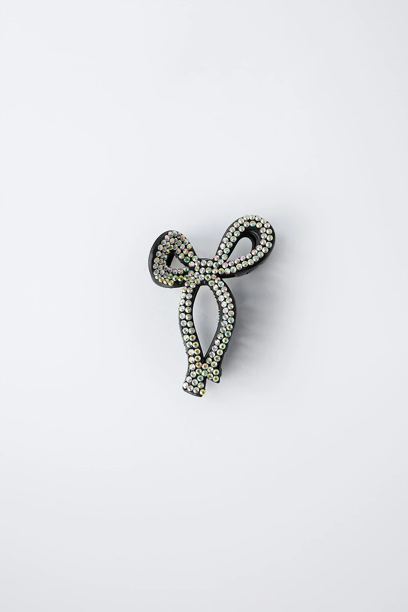 RHINESTONE BOW HAIR CLIP