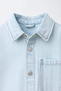 HERRINGBONE DENIM OVERSHIRT