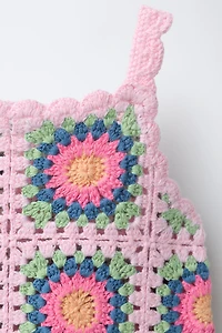 CROCHET RUFFLE DRESS