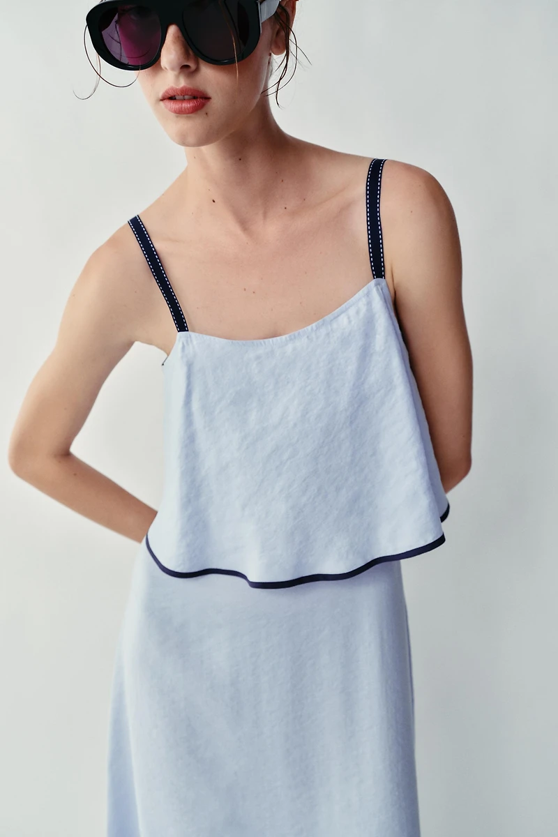 COMBINATION MIDI DRESS