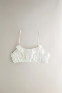 LACE RUFFLE CROP TOP