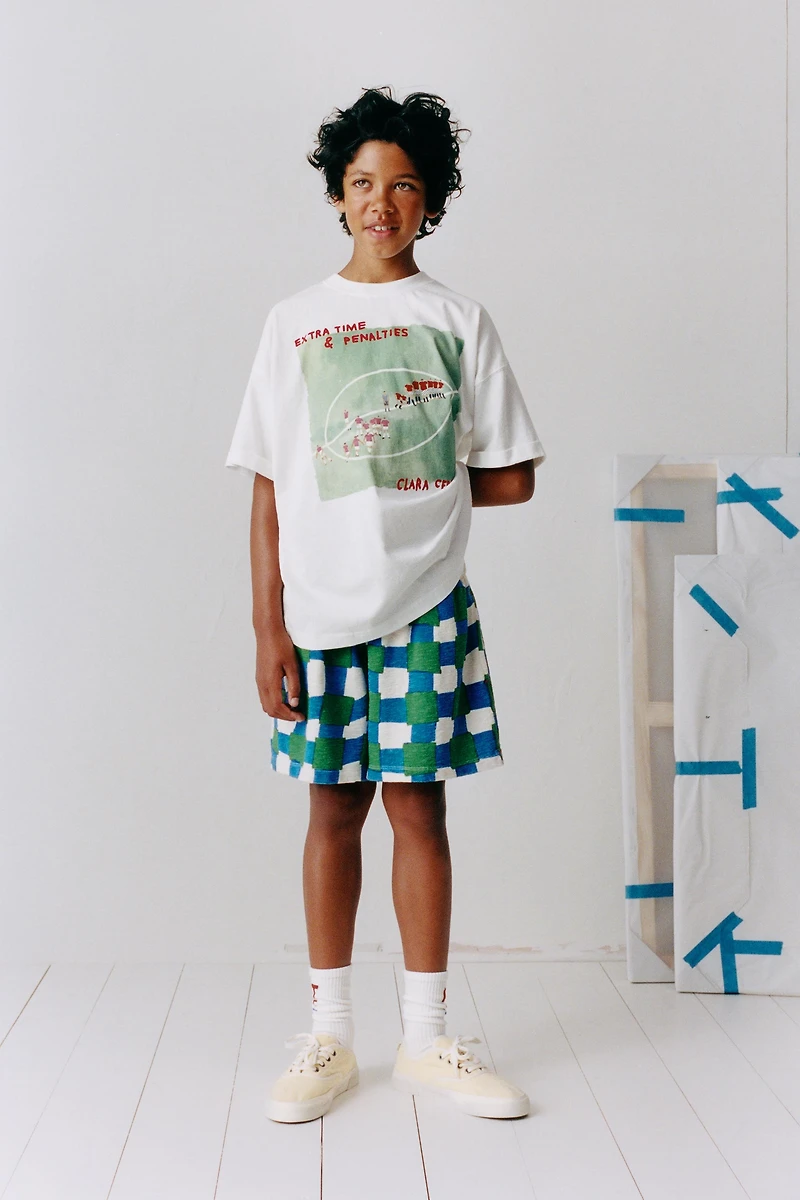 CLARA CEBRIAN © PLAID SHORTS