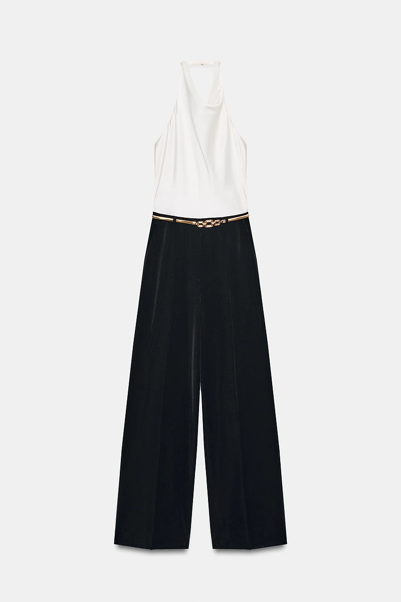 COMBINAISON LONGUE HALTER AVEC CEINTURE