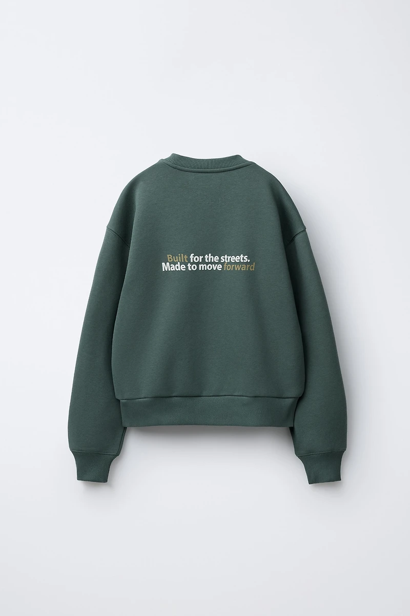 TEXT PRINT SWEATSHIRT