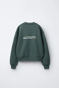 TEXT PRINT SWEATSHIRT