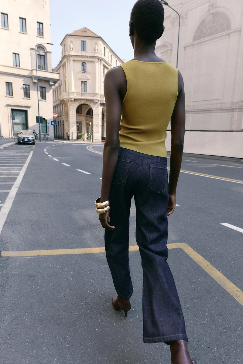 METALLIC DETAIL KNIT TOP