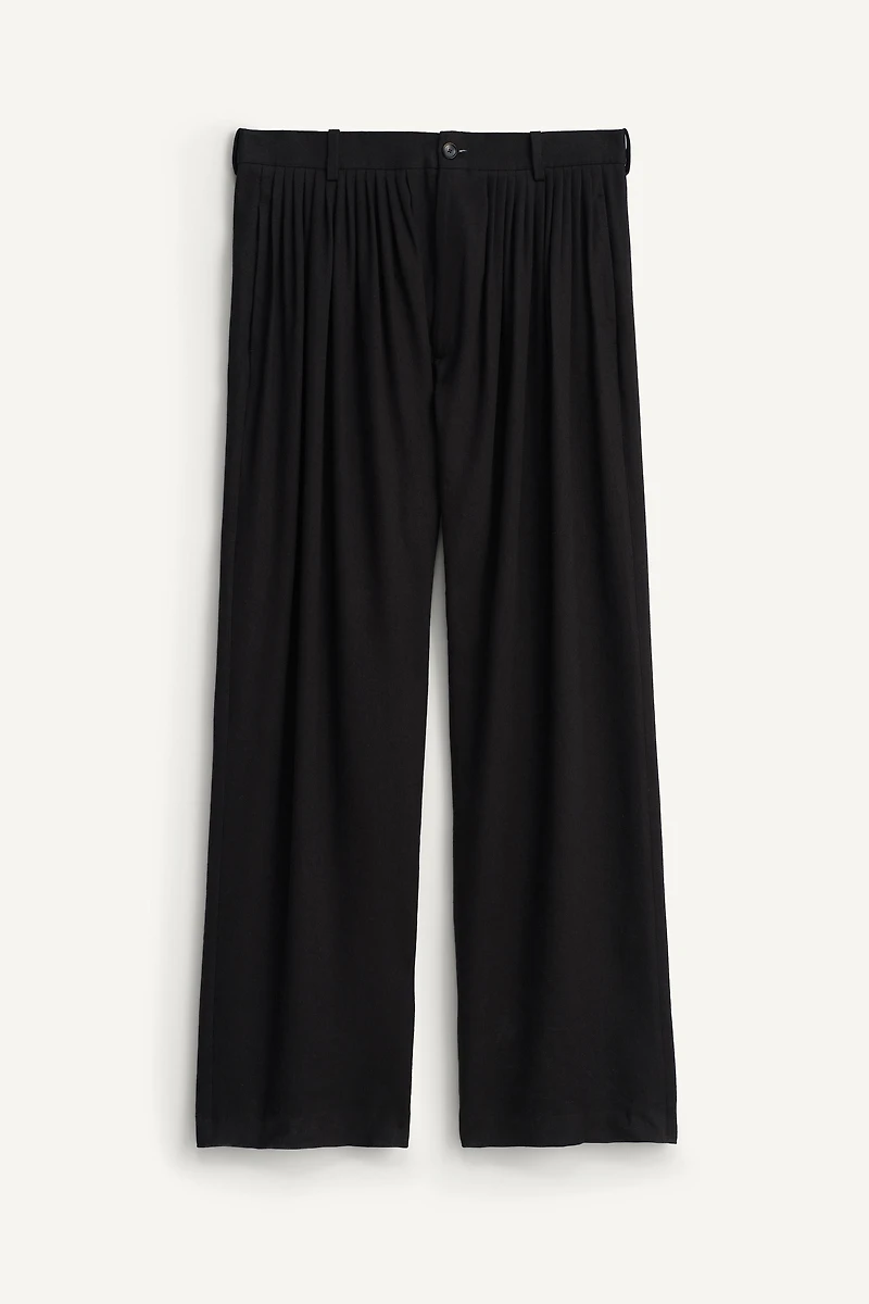 PANTALON PLISSÉ DE COSTUME EN LIN ET LYOCELL