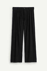 PANTALON PLISSÉ DE COSTUME EN LIN ET LYOCELL