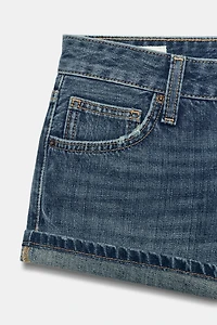 TRF BUTTON MINI DENIM SHORTS