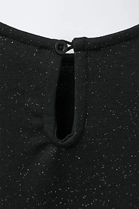 ROMA KNIT DRESS WITH SHIMMER AND BOWS